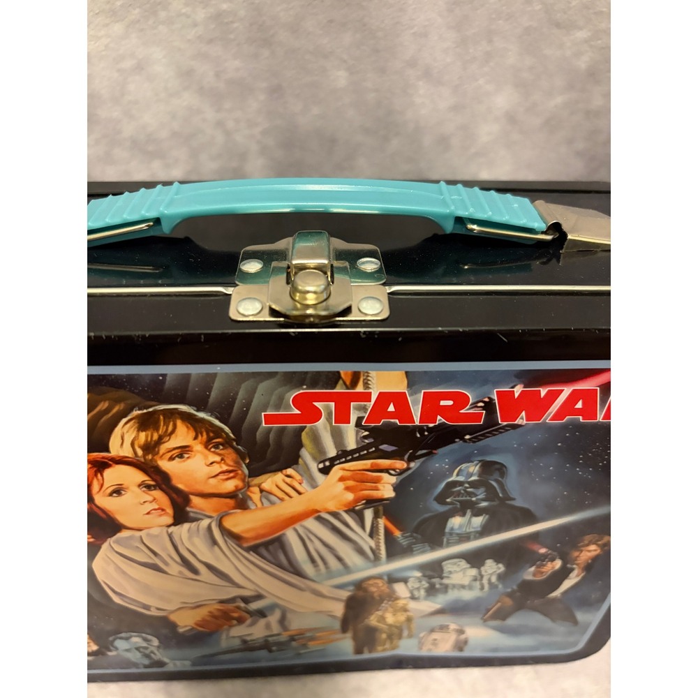 Star Wars Metal Lunch Box Tin Box Co Blue 2020 Collectible - Picture 6 of 10